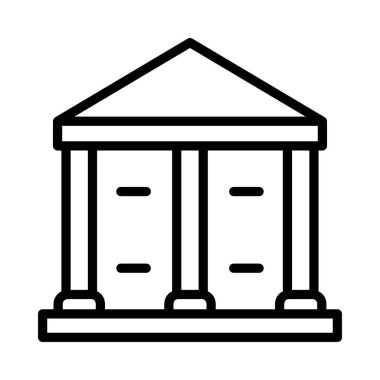 Banka, mahkeme kutsal kişilerin resmi, vektör çizim   