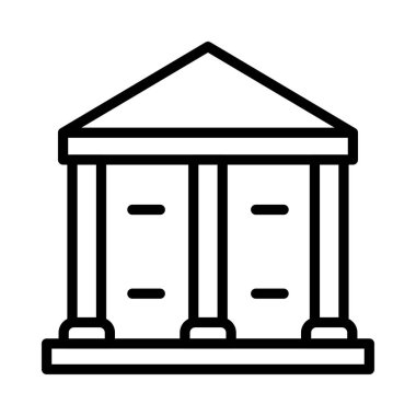 Banka, mahkeme kutsal kişilerin resmi, vektör çizim   