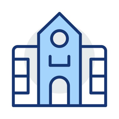 Otel, kutsal kişilerin resmi, vektör çizim Binası 