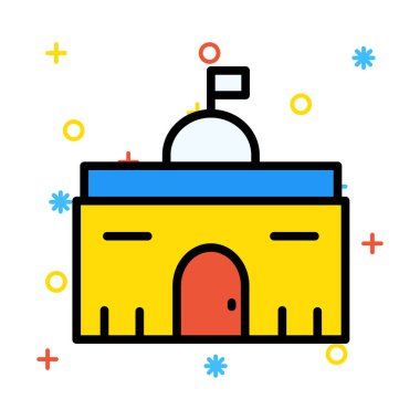 Emlak vektör çizim bina Camii 