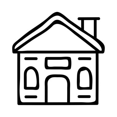 Ev, kutsal kişilerin resmi, vektör çizim inşa   