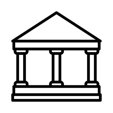 Banka, mahkeme kutsal kişilerin resmi, vektör çizim   