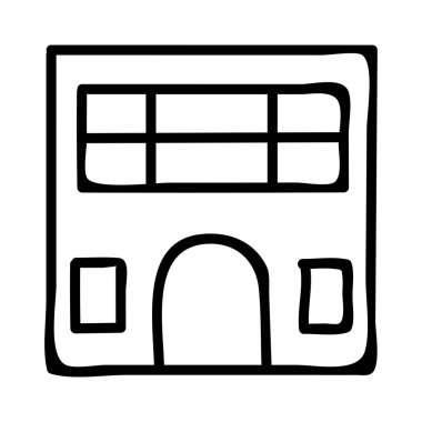 Ev, kutsal kişilerin resmi, vektör çizim inşa   