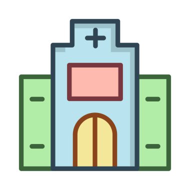 Hastane Klinik eczane vektör çizim 