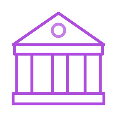 Banka, mahkeme kutsal kişilerin resmi, vektör çizim   