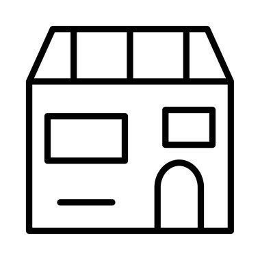 Ev, kutsal kişilerin resmi, vektör çizim inşa   