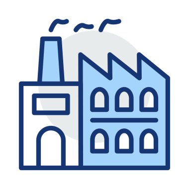 endüstriyel bina, kutsal kişilerin resmi, vektör çizim 