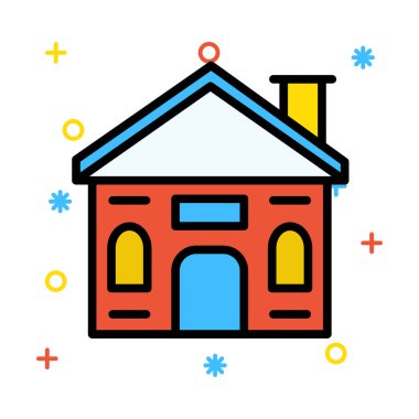 ev daire vektör çizim 