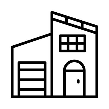 Ev, kutsal kişilerin resmi, vektör çizim inşa   