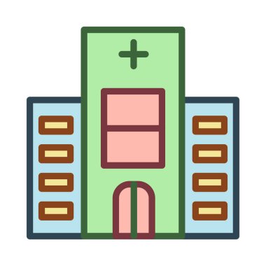 vektör çizim bina hastane Kliniği 