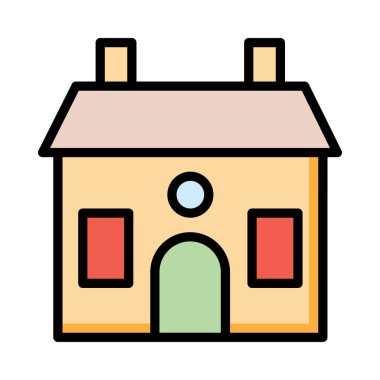 ev bina ev vektör çizim 