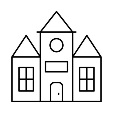 Otel, kutsal kişilerin resmi, vektör çizim Binası 