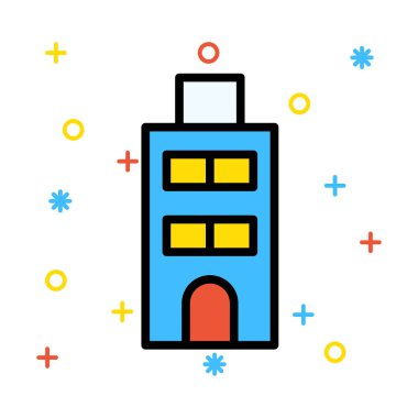 tower plaza vektör çizim oluşturma 