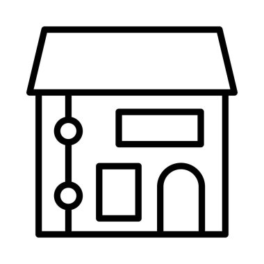 Ev, kutsal kişilerin resmi, vektör çizim inşa   