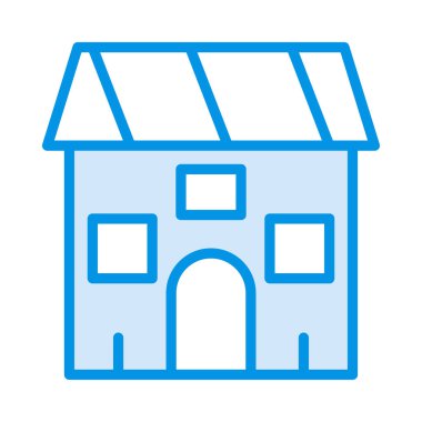 Ev, kutsal kişilerin resmi, vektör çizim inşa   