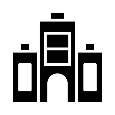 Ev, kutsal kişilerin resmi, vektör çizim inşa   