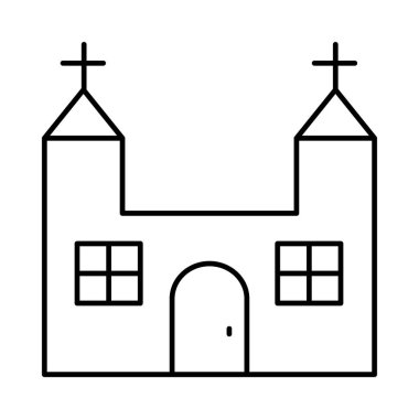 Kutsal kişilerin resmi, vektör çizim Bina mimari, 