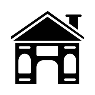 Ev, kutsal kişilerin resmi, vektör çizim inşa   