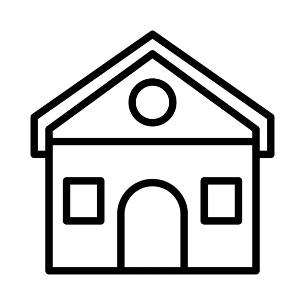 Casa Icono Del Edificio Ilustración Del Vector — Vector de stock