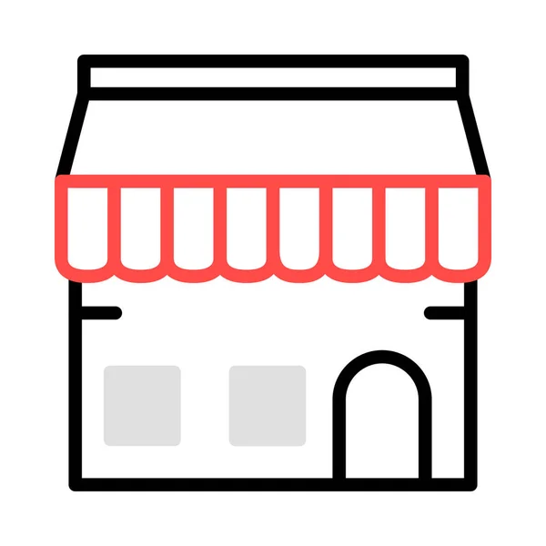 Winkel Markt Vectorillustratie Opslaan — Stockvector