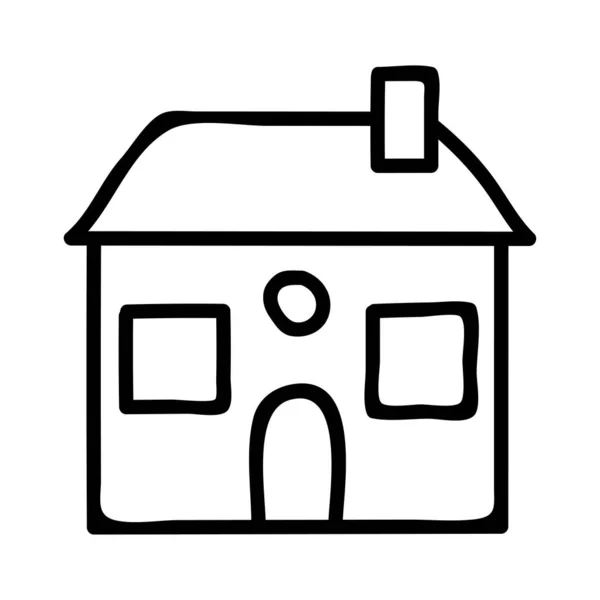 House Building Icon Vector Illustration — Stock Vector