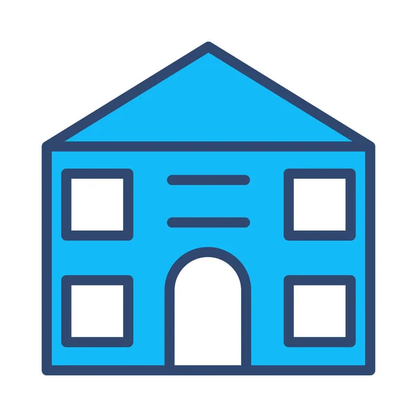 Huis Gebouw Pictogram Vectorillustratie — Stockvector