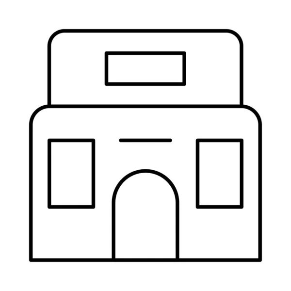 Escritório Edifício Plaza Vetor Ilustração —  Vetores de Stock