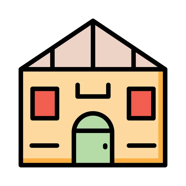 家住宅外観のベクトル図 — ストックベクタ
