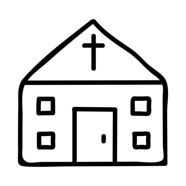 Kościół Budynek Ikona Ilustracja Wektorowa — Wektor stockowy