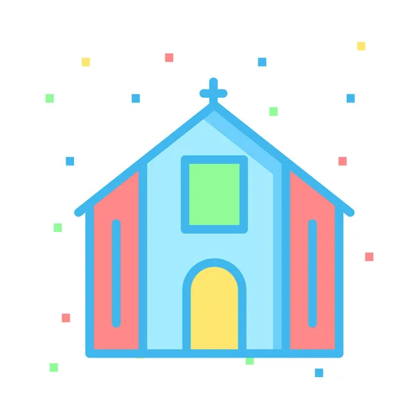 Church Building Icon Vector Illustration — Stock Vector