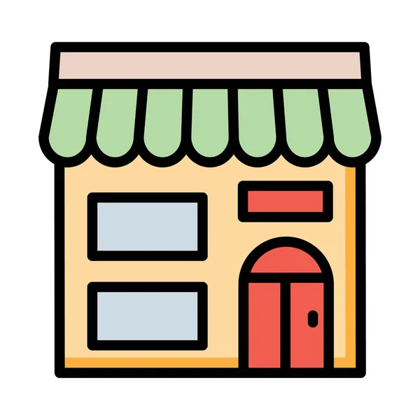 Tienda Tienda Edificio Vector Ilustración — Archivo Imágenes Vectoriales