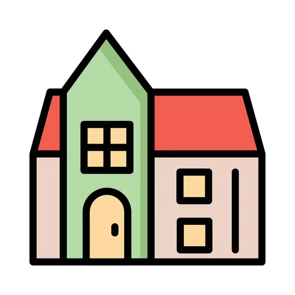 Casa Edificio Casa Ilustración Vectorial — Vector de stock