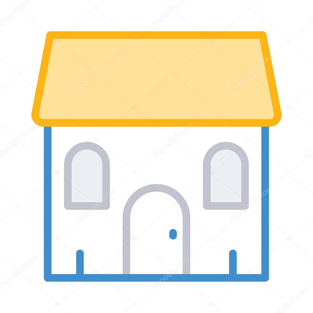 House, building icon, vector illustration