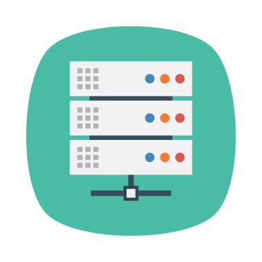 sunucu depolama veritabanı vektör çizim 