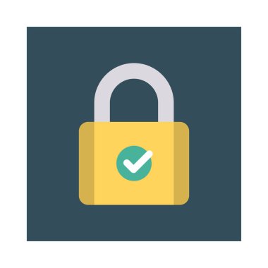 asma kilit özel güvenli vektör çizim 