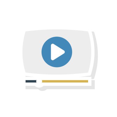 video oynatıcı medya illüstrasyon vektör 