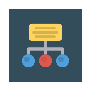 Ağ grafik hiyerarşi vektör çizim 