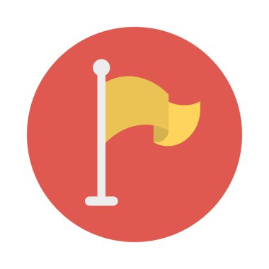 hedef başarı bayrak illüstrasyon vektör 