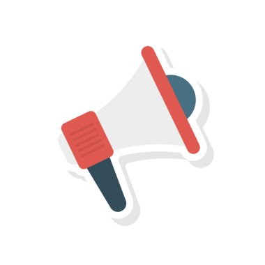 megafon hoparlör yüksek sesle vektör çizim 