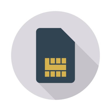 SIM kart çip vektör çizim 