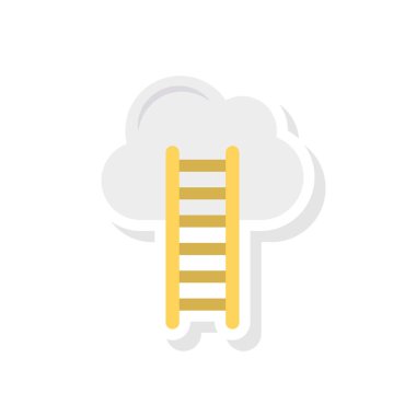 kariyer başarı merdiveni vektör çizim 