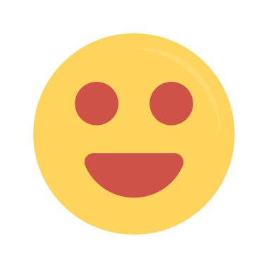 gülen yüz emoji vektör çizim 