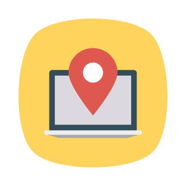 konumu PIN vektör çizim Haritası 