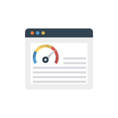 Internet hızı tarayıcı performans vektör çizim 