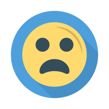 üzgün emoji yüz vektör çizim 