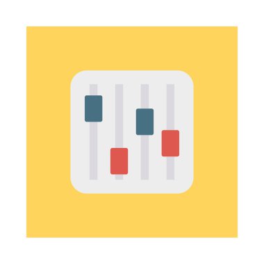 Kaydırıcı denetimi ayarlama vektör çizim 