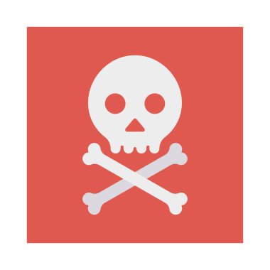 kafatası tehlike kemiklerin illüstrasyon vektör 