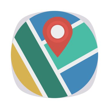 konumu PIN vektör çizim Haritası 