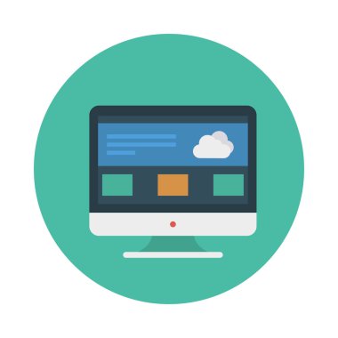 Web düzeni şablon ekran vektör çizim 