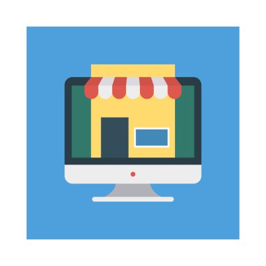 E ticaret online alışveriş vektör çizim 